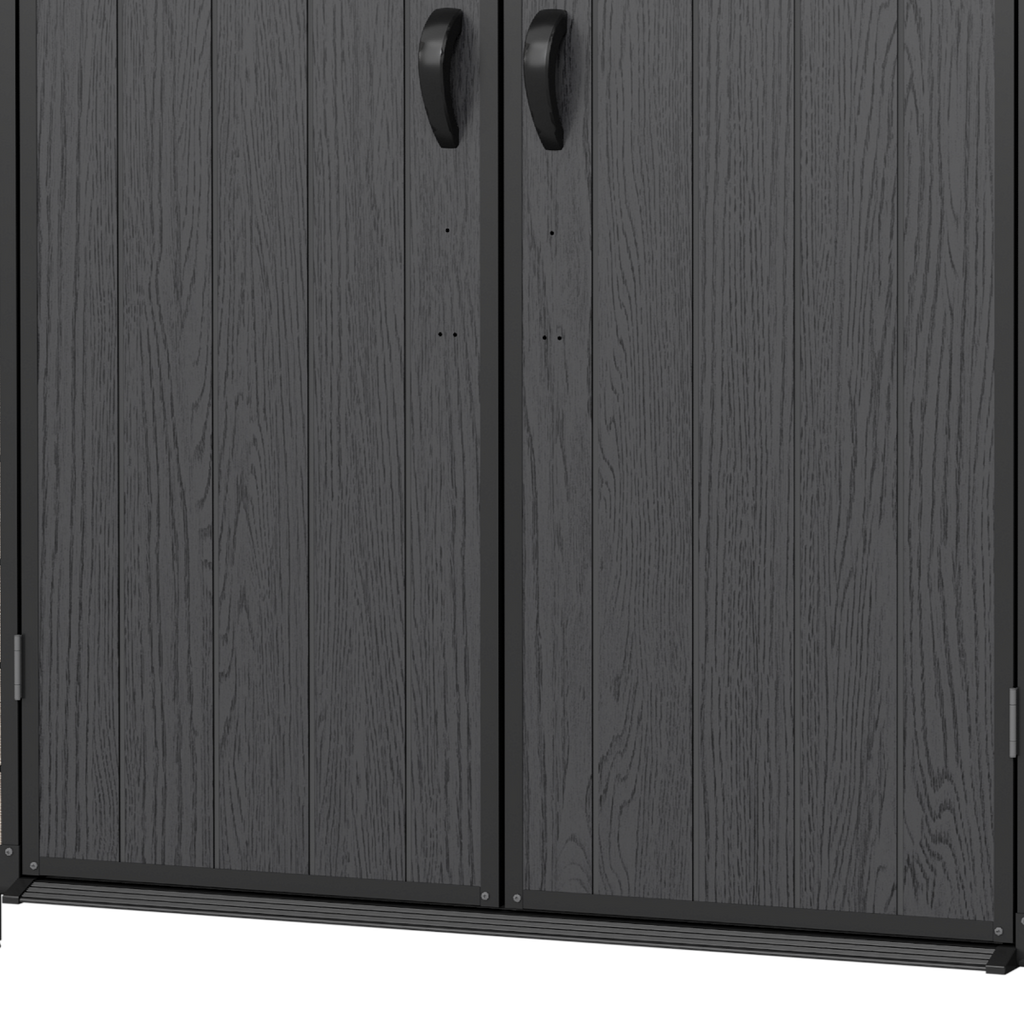 Pro Grade 7ft x 7ft Pent Roof Premium Plastic Garden Shed - Oak Woodgrain Texture