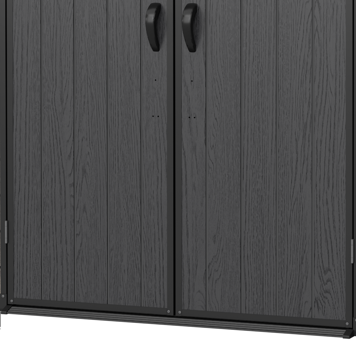 Pro Grade 7ft x 7ft Pent Roof Premium Plastic Garden Shed - Oak Woodgrain Texture